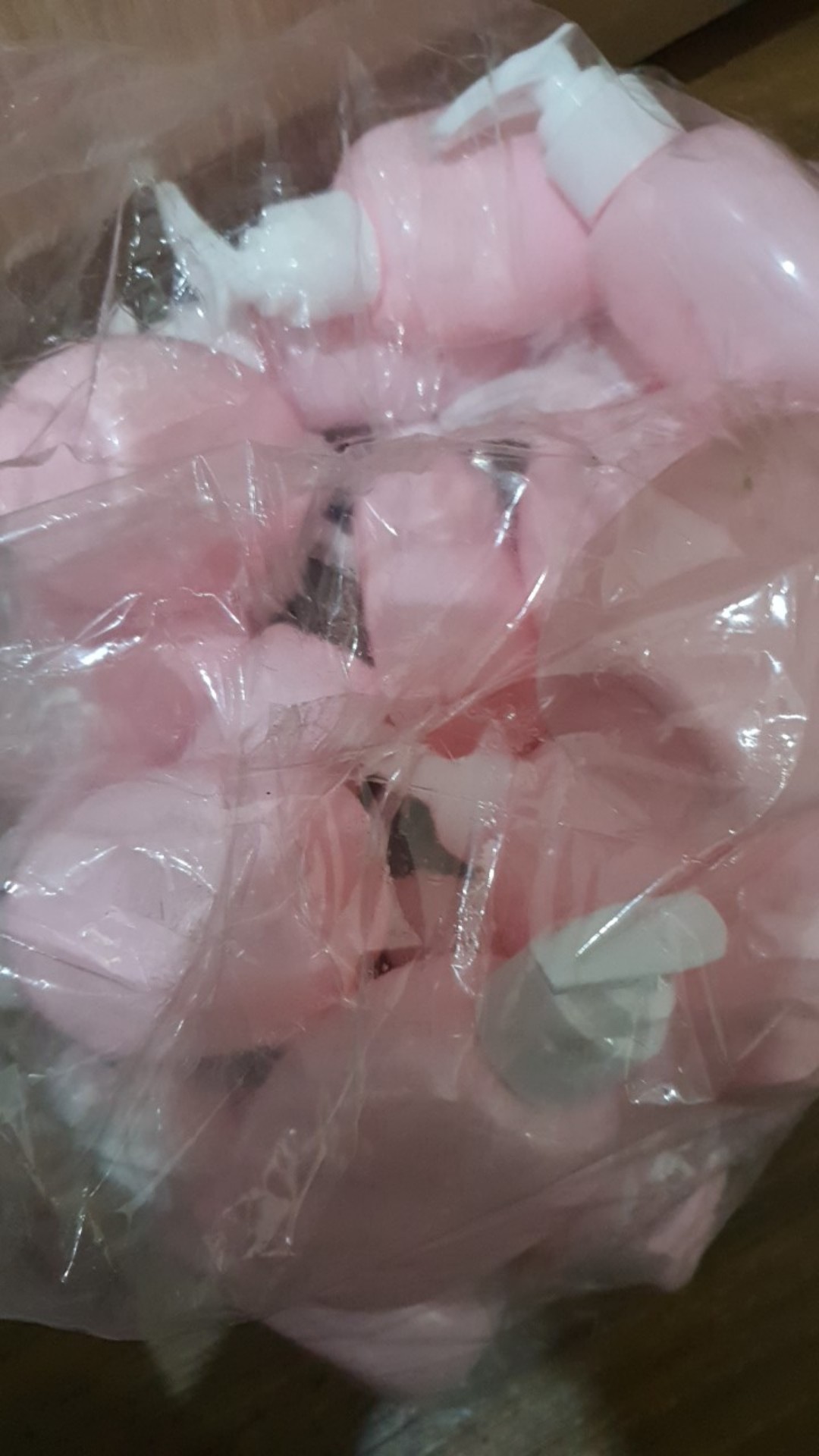 Botol Oval 120 Ml Pink Tutup Pump Putih