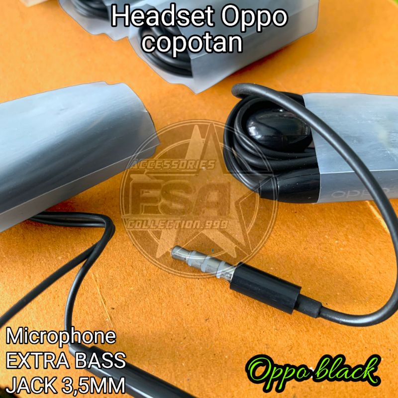 (BLACK EDITION) EARPHONE ORI BASS STEREO HEADSET VIVO/ HEADSET OPPO/ EARPHONE OPPO