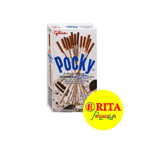 

Glico Pocky Stick Biscuit Rasa Cookies & Cream 40 Gr