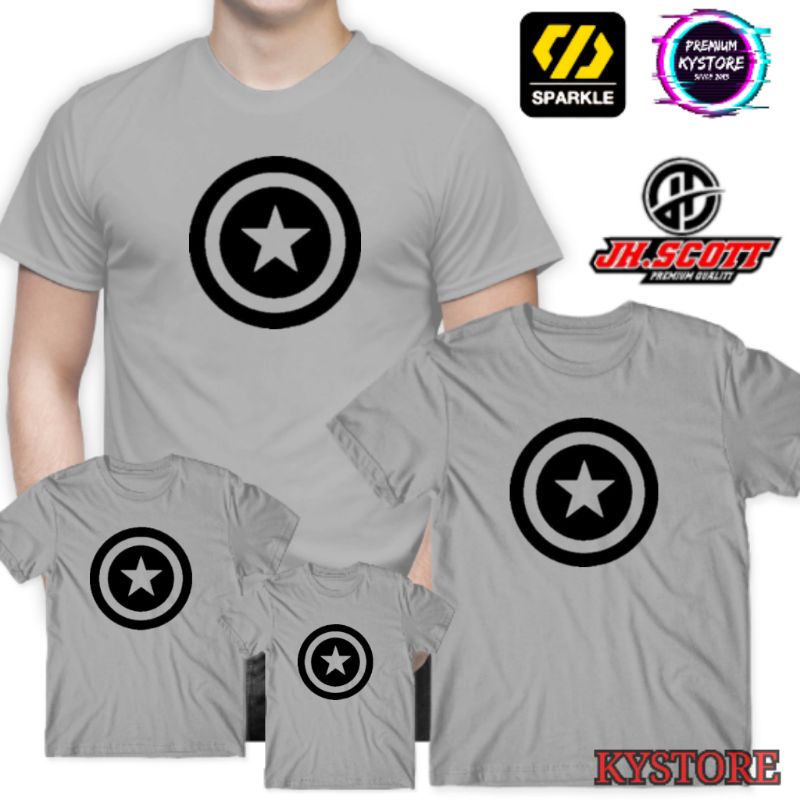 kaos anak dan dewasa pria motif superhero combad 30s - kystore