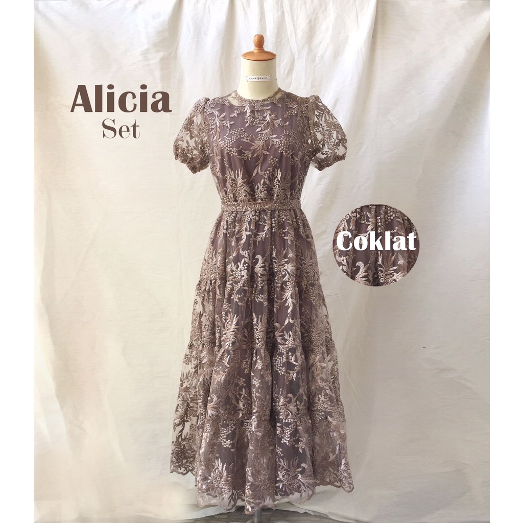 Alicia Set Dress Brokat Lace