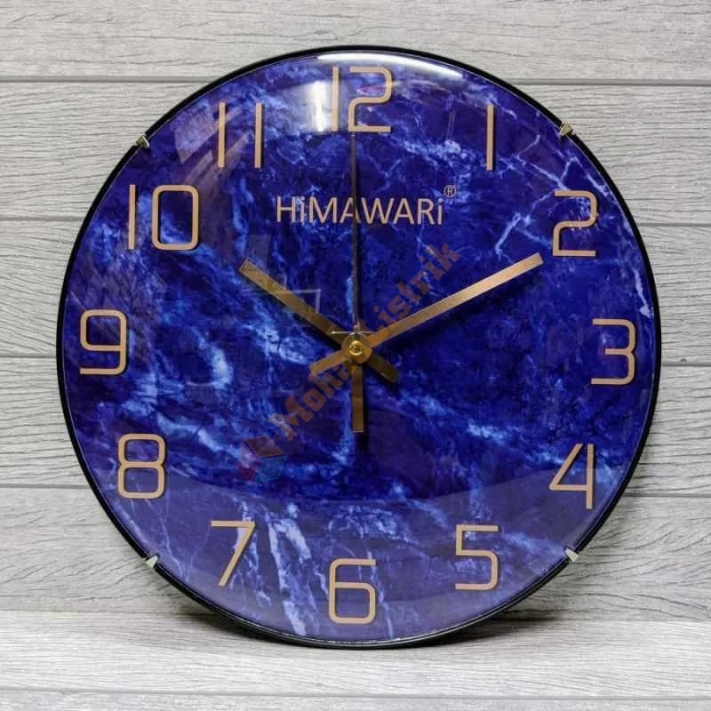 JAM DINDING JARUM MEWAH HIMAWARI JAM72B 12 INCH 30CM MURAH - BIRU