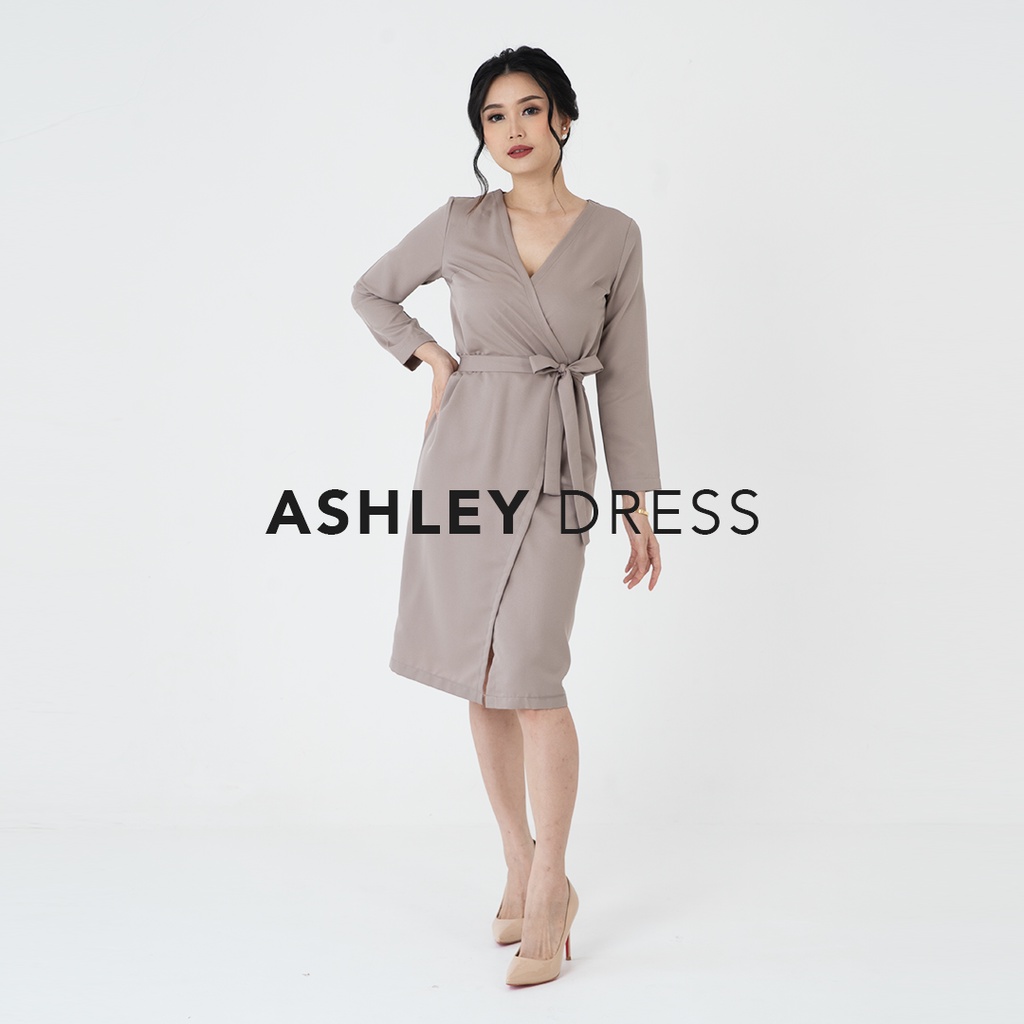 ASHLEY DRESS - Dress imlek wanita / Merah Maroon / CNY Dress / Dress sincia terbaru / Casual Dress /