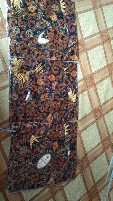 Kemeja Batik Lengan Panjang 021 Risna Batik Hrb026 Kenongo Hem Padi Pekalongan M L Xl Murah