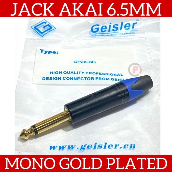 GEISLER GP2X-BG Jack Akai 6.5mm Mono Konektor Mic Kualitas Premium