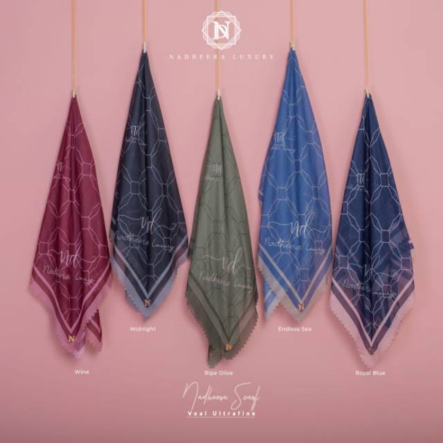 Nadheera Scarf / Scarf Nadheera Luxury / Hijab segiempat / Nadheera Luxury