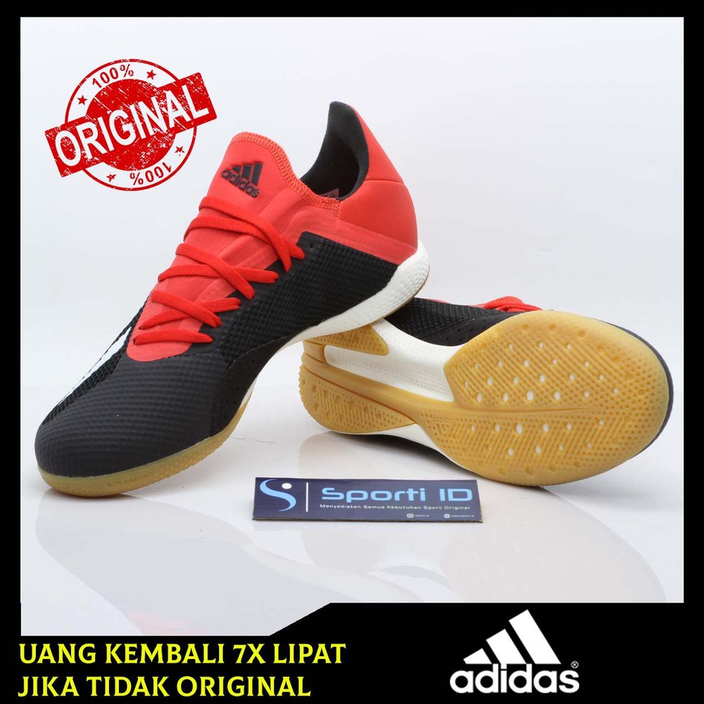 Sepatu Futsal Adidas X Tango 18.3 IN Black Red BB9391 Original 
