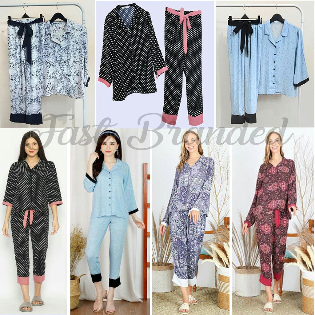Baju Tidur Set Piyama Defacto  / Pajamas Set Wanita Original Brand