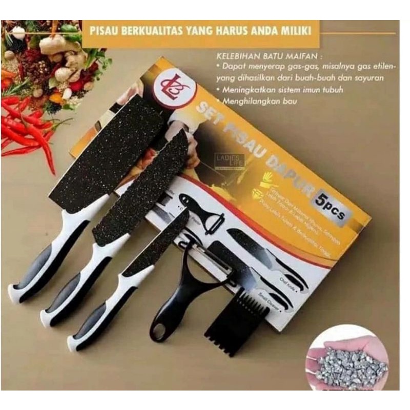 Pisau Dapur Set 5pcs