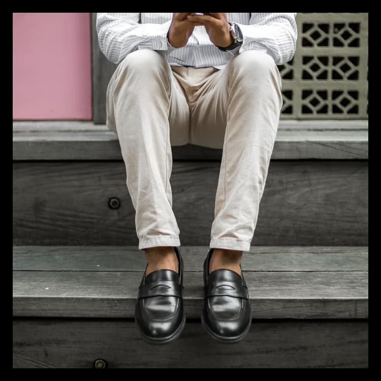 Terbaru Sepatu Pria / Sepatu Pantofel / Sepatu Kulit Jackwell Loafers Black Terlaris 