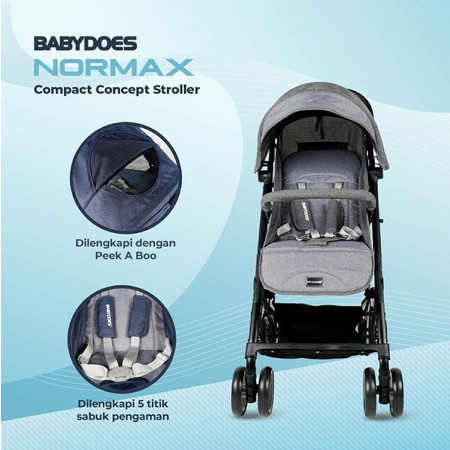 Makassar Kereta Dorong Bayi Stroller / Stroler Babydoes Normax Bisa Lipat &amp; Ditarik seperti Koper