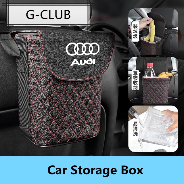 (G-CLUB) Tempat Sampah Bahan Kulit Anti Air Untuk Mobil Audi Semua Model