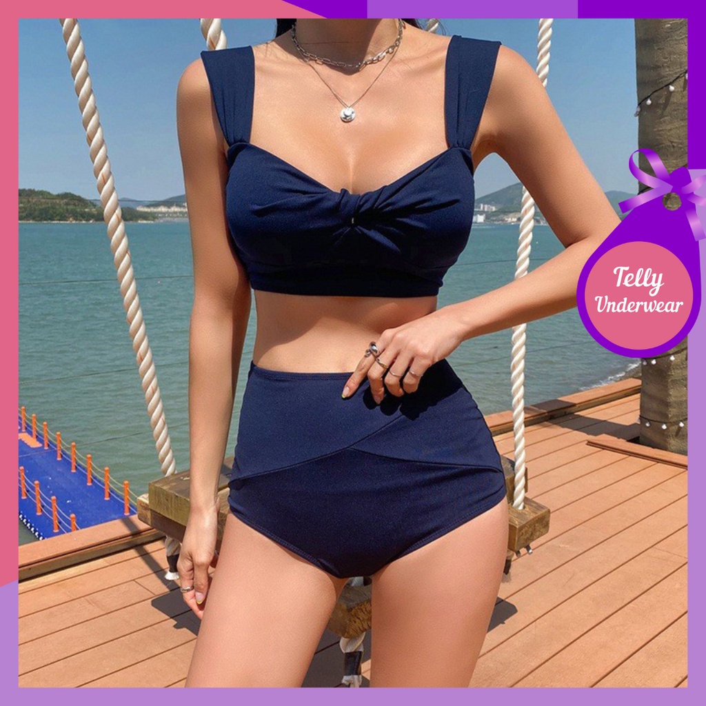 TELLY ➡️ S235 Set Bikini Baju Renang Wanita Model Split Fashion Import High Quality