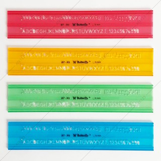 Penggaris Sablon Mal Huruf 5 mm Butterfly BT R5 Penggaris Sablon Mal Huruf 5 mm Butterfly BT R5