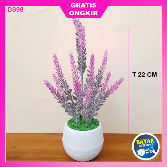 Bunga Tanaman Hias Hiasan Plastik Artificial Gantung Dinding Murah Pinus Indoor Ruang Tamu Rumah