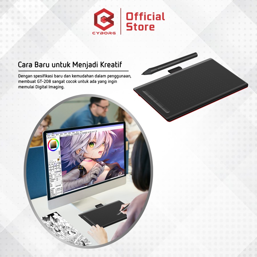 Cyborg Graphic Tablet / Drawing Pad GT-208 support Android &amp; Windows