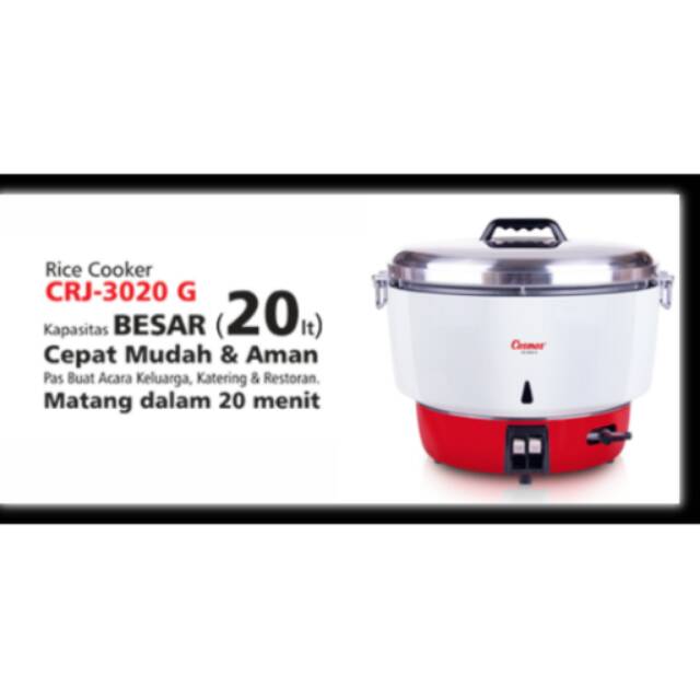 Cosmos Gas Rice Cooker CRJ-3020 Garansi Resmi Kap Besar