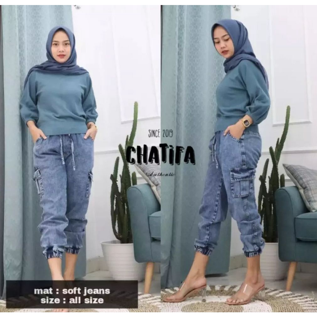 BOYFRIEND JEANS Wanita Non Stretch BF Jeans Ripped Sobek Wanita Kekinian Murah kode Neo