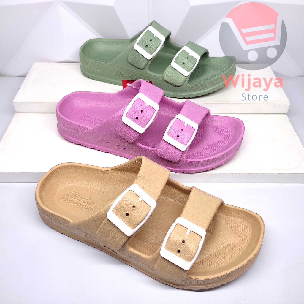 Sandal Slop Karet Wanita NEW ERA 11024 Sandal Slide Perempuan cewek