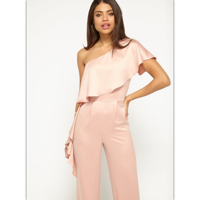 miss selfridge pink jumpsuit