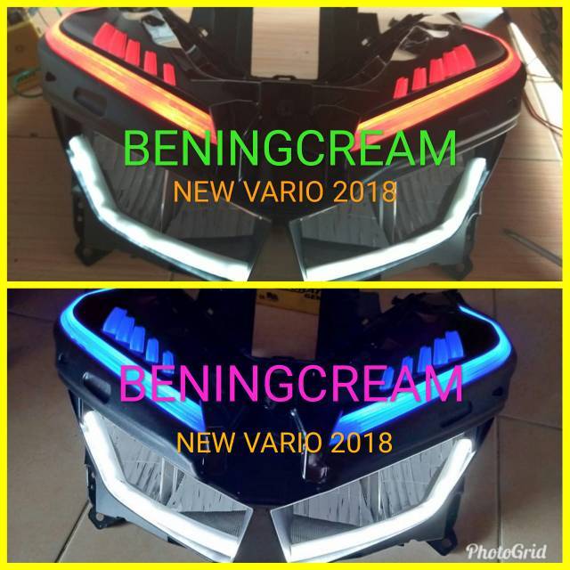 Headlamp lampu reflektor  komplit vario 125/150 new 2018 alis custom(MEREK WIN HEADLAMP-NYA)
