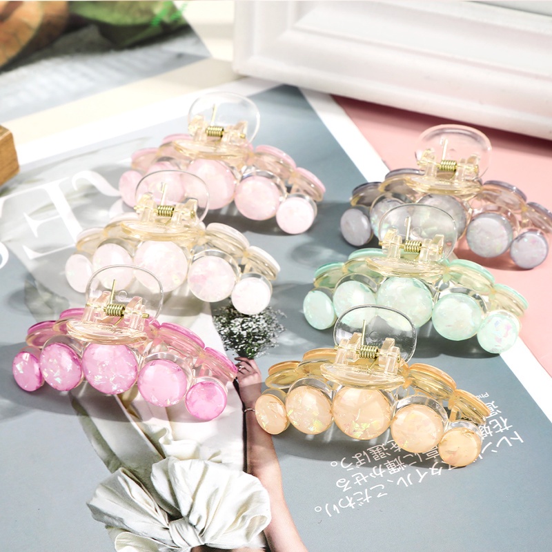 Korean Round Shape Hair Clips for Women Fashion Wild Claw Clips Girls Hair Accessories