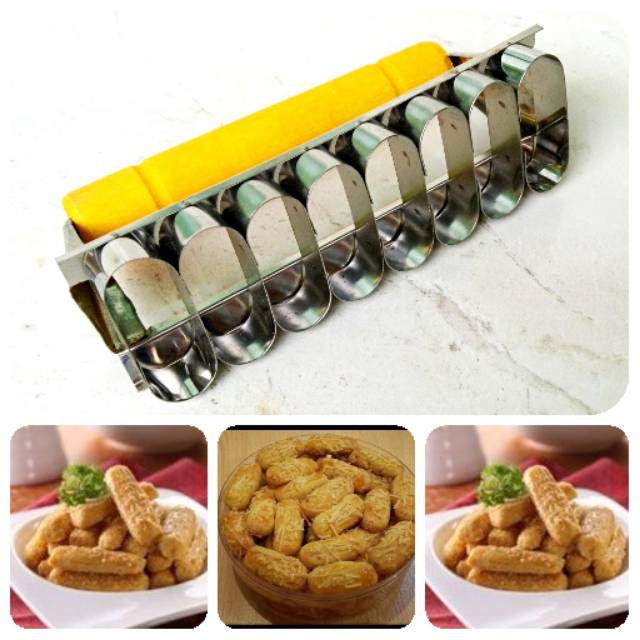 Cetakan kastengel cookie cutter kue kering nastar oval