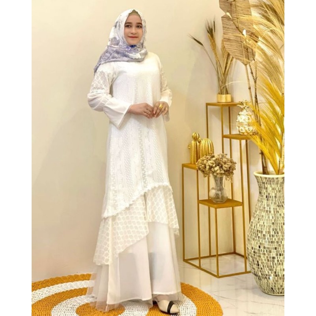 NAURA DRESS BLACK & WHITE BY CUT_MADYNA ORIGINAL