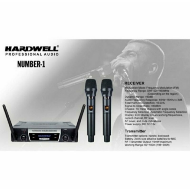 Mic wireless hardwell number 1 pegang2 mic wireless hardwell original