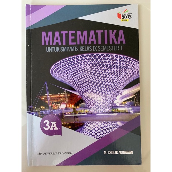

BUKU Matematika semester 1 untuk SMP 3 erlangga