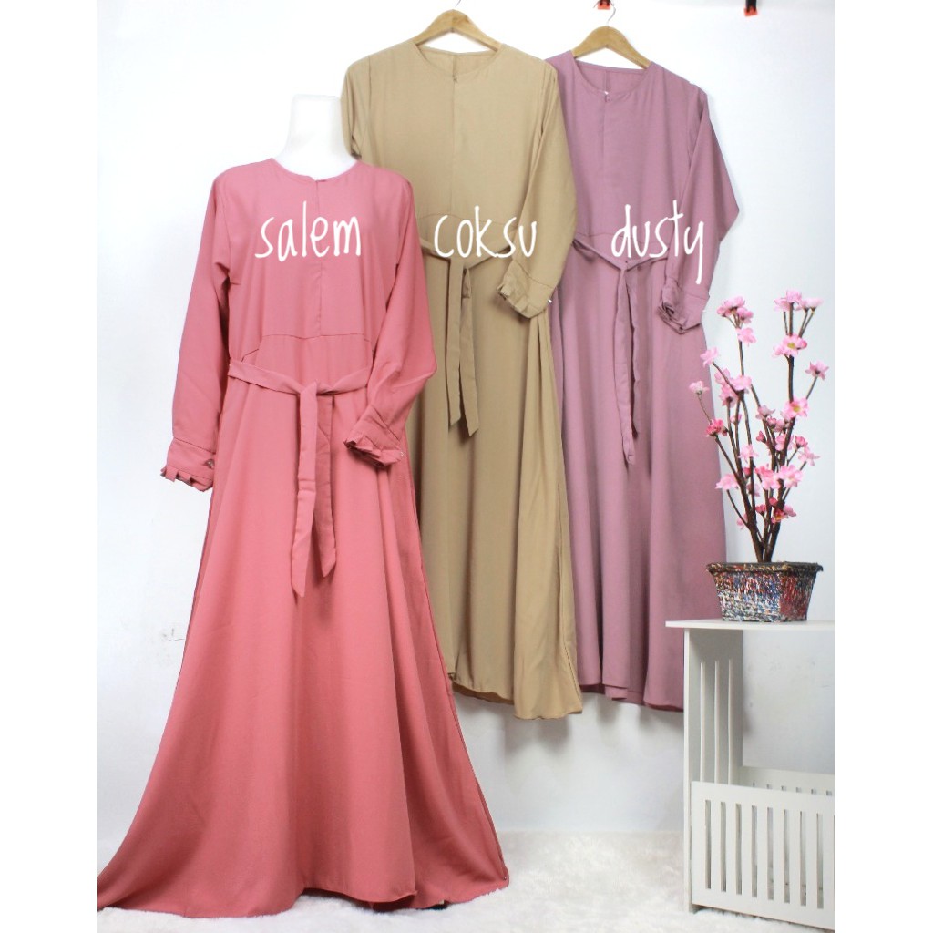 Gamis wolfis muslim syari longdress maxidress tanah abang monalisa syari murah