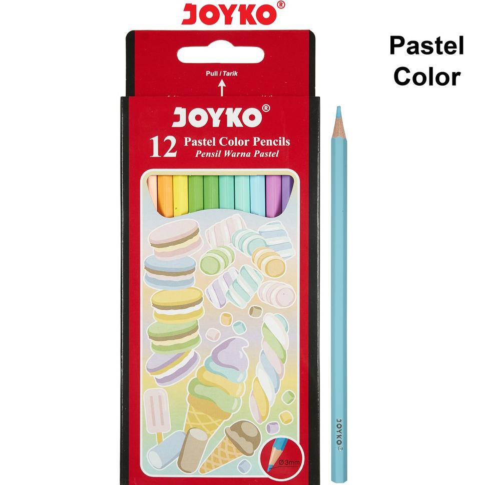 

Hx1Code Pastel Color Pencils Pensil Warna Joyko CP-125P 12 Warna Pastel(terbaru)U1Q8
