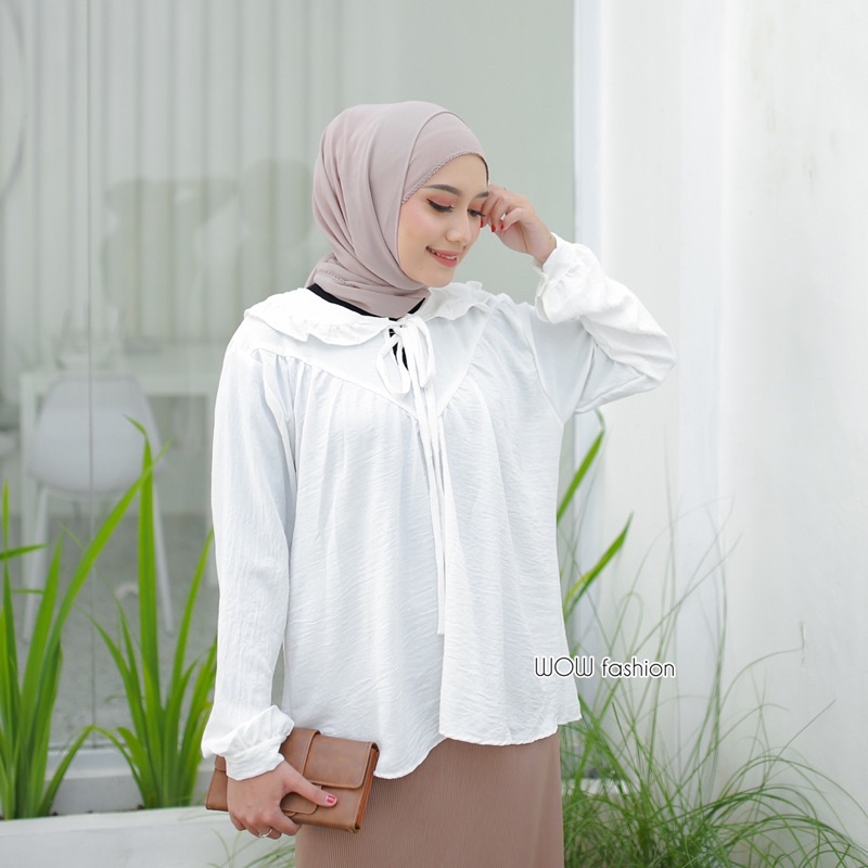 R-A Rivana Blosue Crincle Airflow - Blouse Wanita