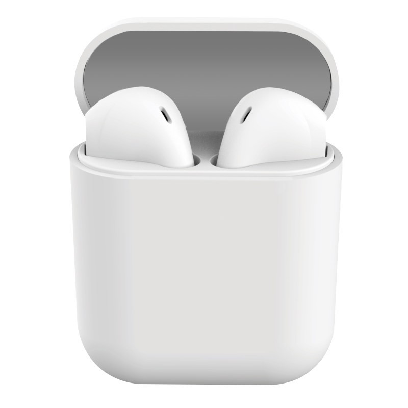 Headset Bluetooth inpods  i12 TWS Wireless Earphone  Bluetooth Earbuds Matte Macaron Android IOS-i12 putih