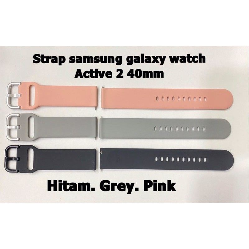 Strap Tali Jam untuk Jam Tangan Samsung Galaxy Aktif 2 40Mm 20mm Buckle Besi.. Tali Jam Tangan Gelan