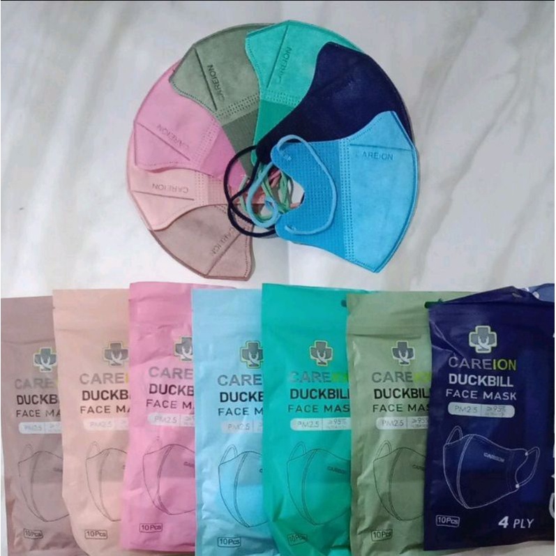 MASKER DUCKBILL CAREION 3PLY WARNA WARNI DAILY FACEMASK  SATUAN / Piece / Repacking / Ecer