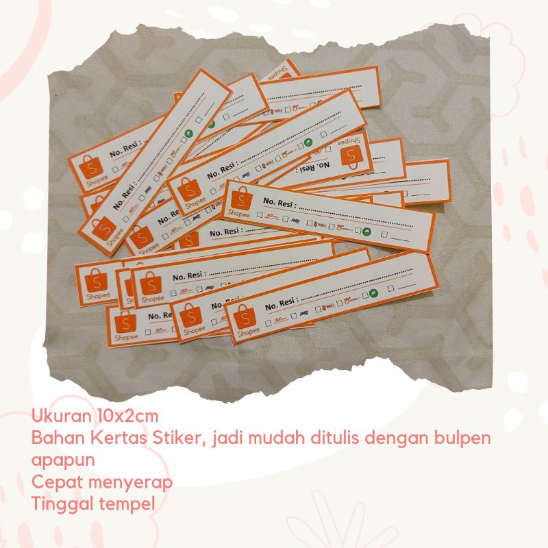 

(TERMURAH) LABEL PENGIRIMAN SHOPEE isi 20pcs 10X2cm