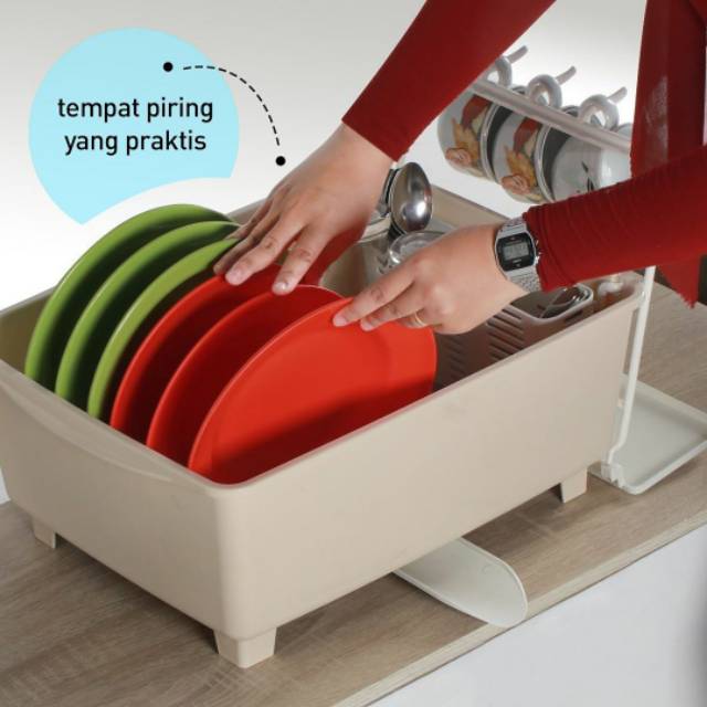 RAK PIRING / RAK DAPUR / MENIRISKAN PERALATAN DAPUR / DISH DRAINER DAPUR  ODD