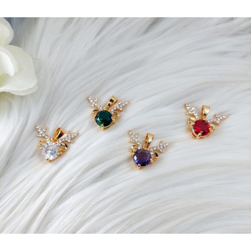 JJ111 . Liontin xuping Kalung wanita lapis emas dgn mata zircon