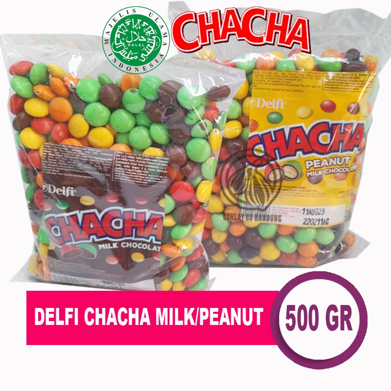 

Delfi ChaCha Milk 500gr, Coklat ChaCha Kiloan 500 gram, Coklat ChaCha Delfi Peanut Kacang