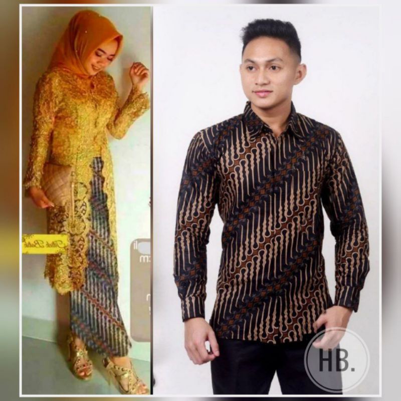 COUPLE KEBAYA BATIK BROKAT BRUKAT MODEL LONG TUNIK PANJANG MERAH GOLD PINK HIJAU BOTOL LATE NAVI ABU