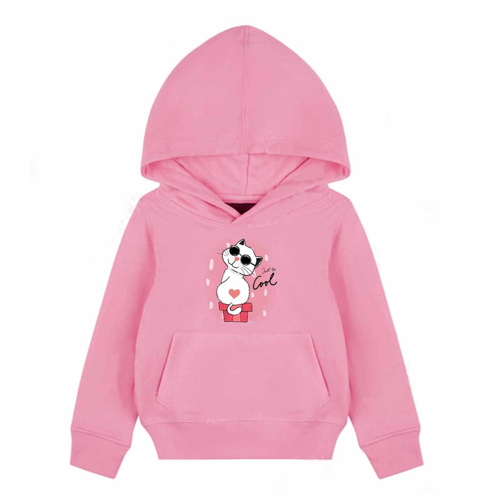 Hoodie Anak Cat Cool Sweater Pakaian Fleece M - XL