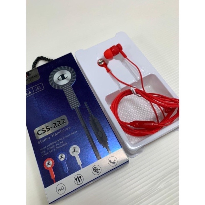 PROMO HANDSFREE CHAMPION CS222 NEW STREO EARPHONE