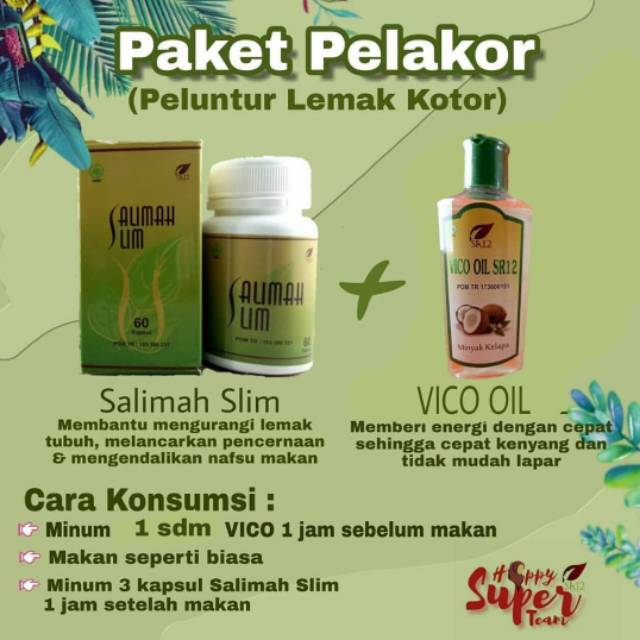 Jual Paket Pelakor Salimah Slim And Vico Kapsul Vico Oil Shopee