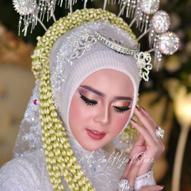 Pashmina Rajut Glitter PREMIUM By Adelus-White