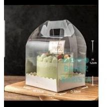 

Ready Transparant Box With Handle 4inch Box Kue Korea Full Mika 13cm Cake Box Packaging Kue Kualitas Terjamin