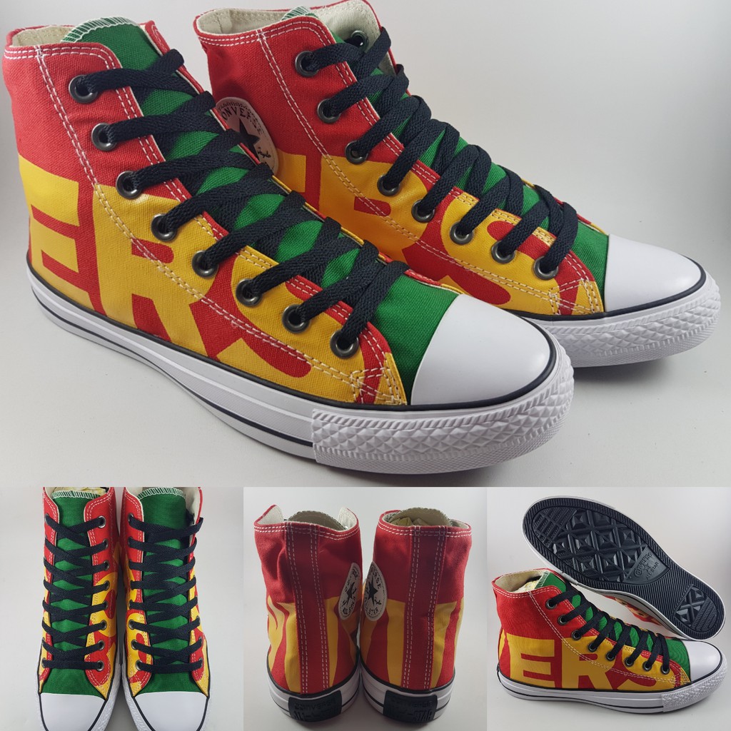 red and green converse