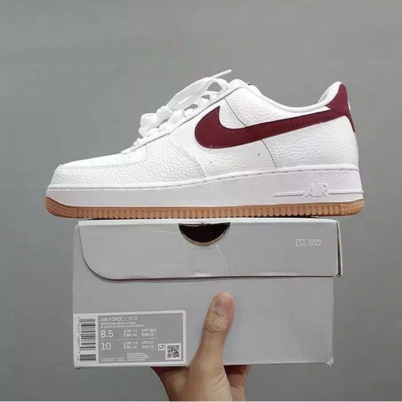 Nike Air Force 1 ‘07 White Team Red Gum Original Bnib