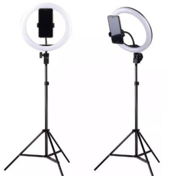 INFY - R224 RING LIGHT PAKET SUPER LENGKAP 26CM 33CM RGB+ HPHOLDER + TRIPOD 1,6M&amp;2,1M ringlight