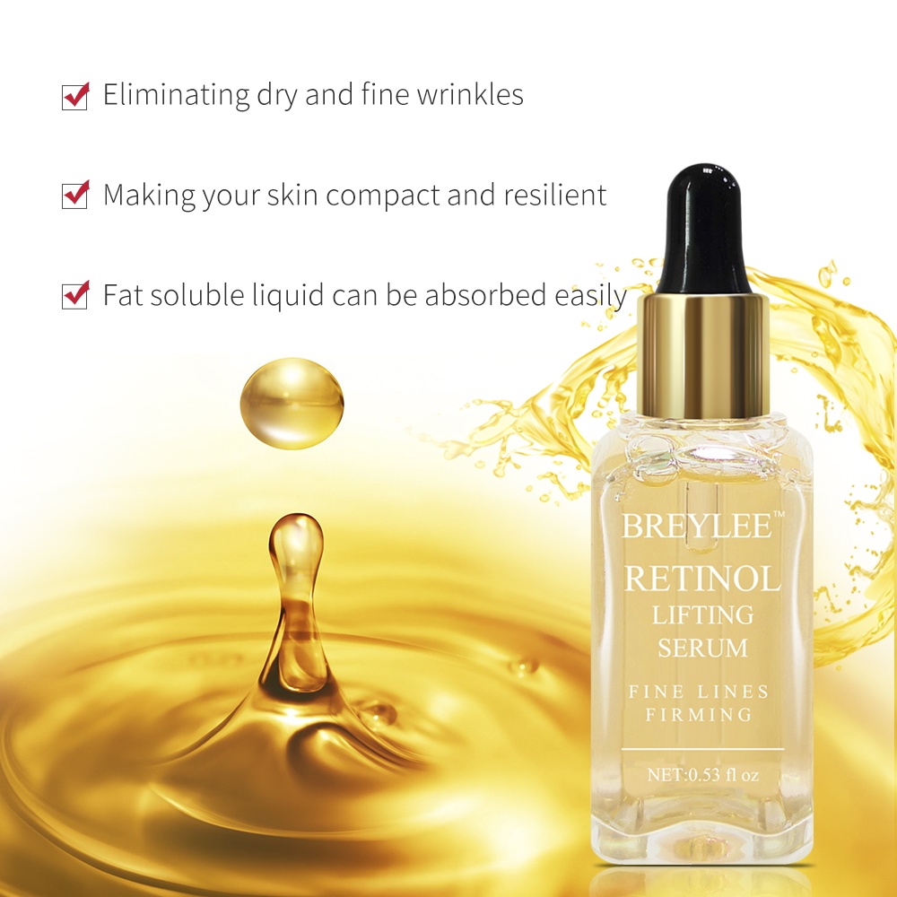 BREYLEE Retinol Lifting Firming Serum Face Collagen Essence Remove Wrinkle Anti Aging Care Fade Fine Lines Repair Tighten Skin